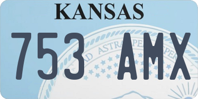 KS license plate 753AMX