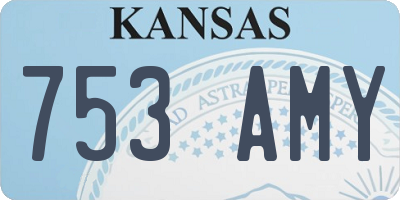 KS license plate 753AMY
