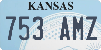 KS license plate 753AMZ