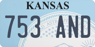 KS license plate 753AND
