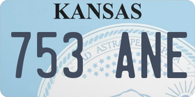 KS license plate 753ANE