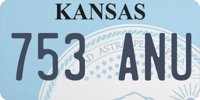 KS license plate 753ANU