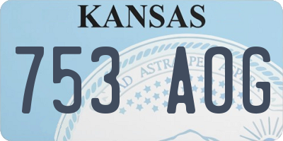 KS license plate 753AOG
