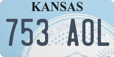 KS license plate 753AOL