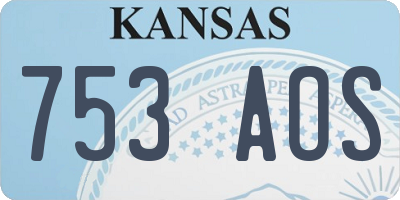 KS license plate 753AOS