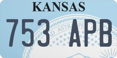 KS license plate 753APB