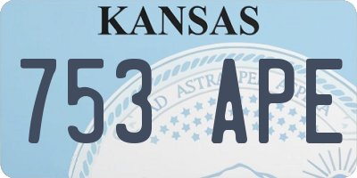 KS license plate 753APE