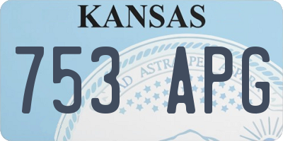 KS license plate 753APG