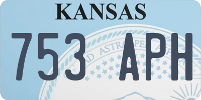 KS license plate 753APH