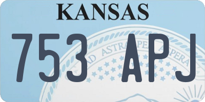 KS license plate 753APJ