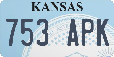 KS license plate 753APK