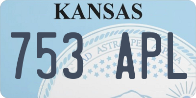 KS license plate 753APL