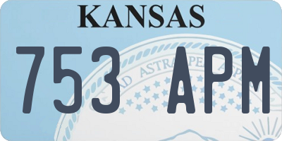 KS license plate 753APM