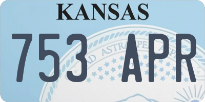 KS license plate 753APR