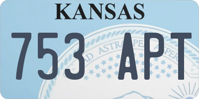 KS license plate 753APT