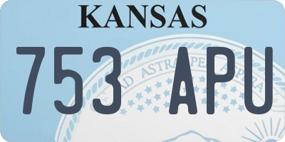 KS license plate 753APU