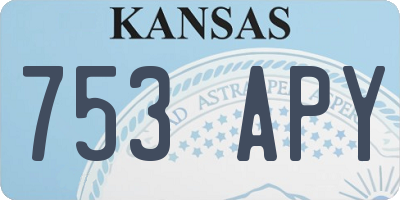 KS license plate 753APY