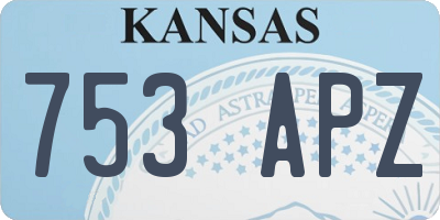KS license plate 753APZ