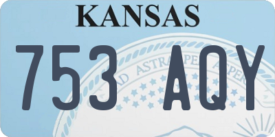 KS license plate 753AQY