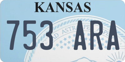 KS license plate 753ARA