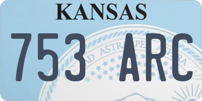 KS license plate 753ARC