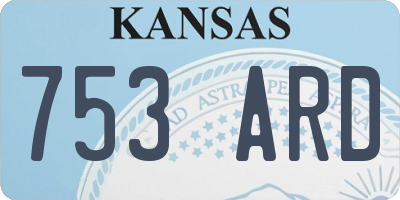 KS license plate 753ARD