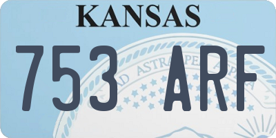 KS license plate 753ARF