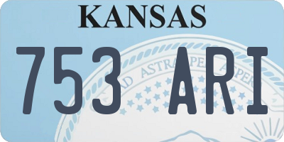 KS license plate 753ARI