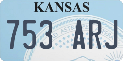KS license plate 753ARJ