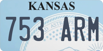 KS license plate 753ARM