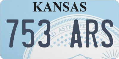 KS license plate 753ARS