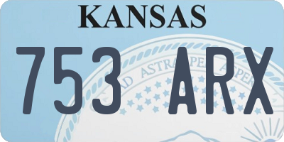 KS license plate 753ARX