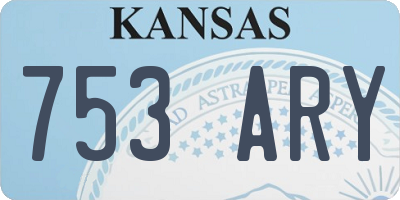 KS license plate 753ARY