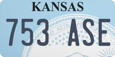 KS license plate 753ASE