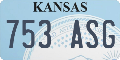 KS license plate 753ASG