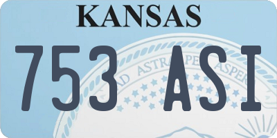 KS license plate 753ASI