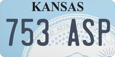 KS license plate 753ASP
