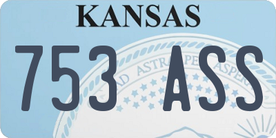 KS license plate 753ASS