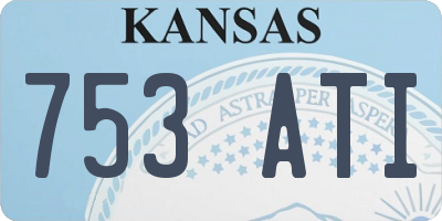 KS license plate 753ATI