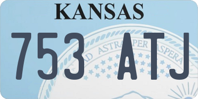KS license plate 753ATJ