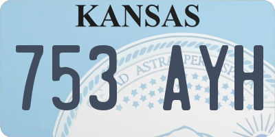 KS license plate 753AYH