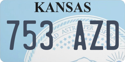 KS license plate 753AZD