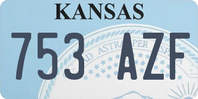 KS license plate 753AZF