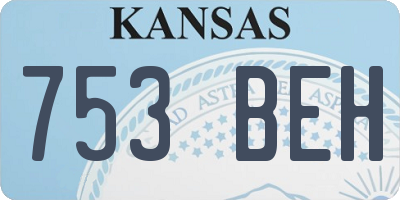 KS license plate 753BEH