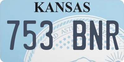 KS license plate 753BNR