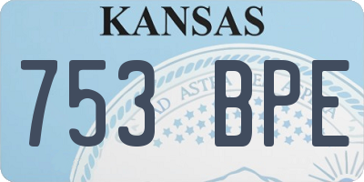 KS license plate 753BPE