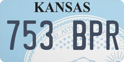 KS license plate 753BPR