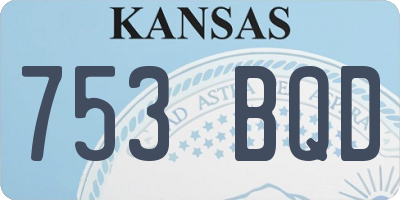 KS license plate 753BQD