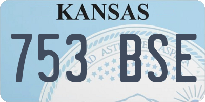 KS license plate 753BSE