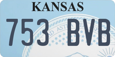 KS license plate 753BVB